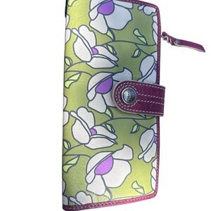 Fossil What Vintage Are You multicolor floral leather wallet